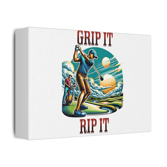 Vintage Golf Graphic Canvas